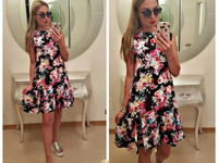 Платье свободного кроя 42-48, украшено фирменной лейбой Rich Moda, шта
