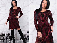 Платье “ FENDI “. Турция !!! Мелкая машинная вязка ( 90% акрил , 10% ш