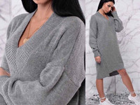 Платье оверсайз. Турция!!! Вязка - 75% акрил, 17% полиэстер, 8% элите.