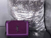 код 22517 1230грн Клатч YSL материал натуральный замш+кожа цвет бургун