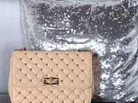 код 21962 740 грн Сумка Валентино клепки материал эко кожа цвет беж