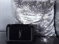 код 22518 1230грн Клатч YSL материал натуральный замш+кожа цвет черный
