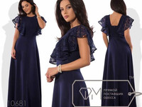 Цена: 970грн Размеры: S, M, L, XL Ткань: плательный креп+кружево Длина