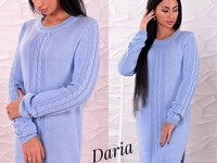 Платье. Турция !!! Вязка - 50 % шерсть , 50 % акрил. Цвета - бежевый ,