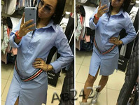 платье\Рубашка мод№449\та размеры: с м л ткань: котон 460 гр
