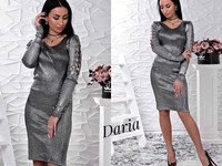 Платье. Турция!!! Мелкая машинная вязка, сверху покрыта мерцающим напы