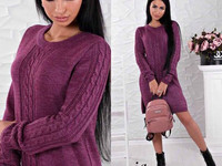 Платье. Турция !!! Вязка - 50 % шерсть , 50 % акрил. Цвета - бежевый ,