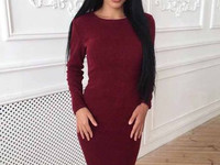 Платье (тёплое) Ткань- Ангора Арктика класса люкс Размеры С М  .  Цена