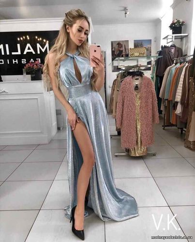 Платье Мод.: Н-399 Размер: 42-46 . Цвет: шампань, нежно-голубой Шикарн