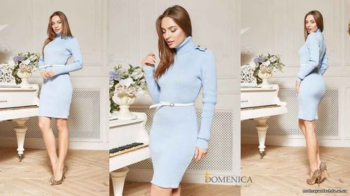 V 20 650грн. Элегантное теплое платье-футляр с длинным рукавом, высоко