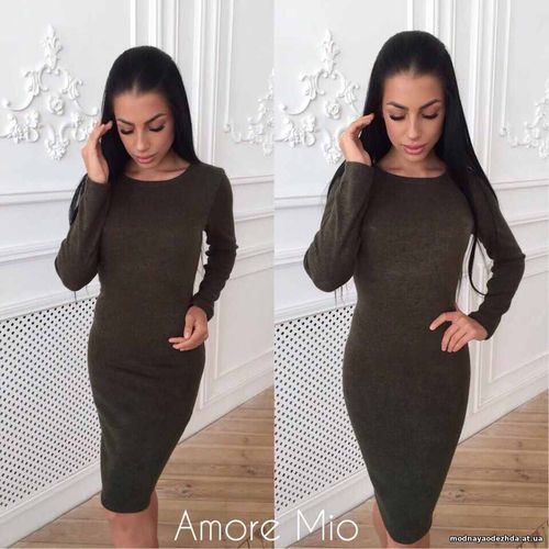 Платье (тёплое) Ткань- Ангора Арктика класса люкс Размеры С М  .  Цена