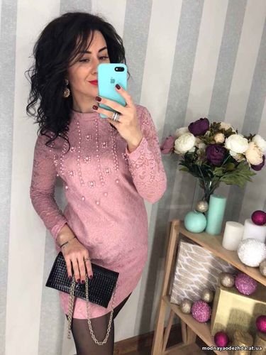 СУПЕР ПРЕДЛОЖЕНИЕ ОЧАРОВАТЕЛЬНОЕ ПЛАТЬЕ ИЗ НАБИВНОГО КРУЖЕВНОГО ЖАККАР