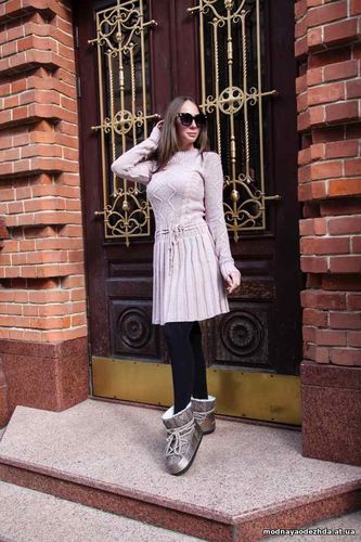 Вязаное платье Тёплое, комфортное, уютное и очень красивое Размер унив