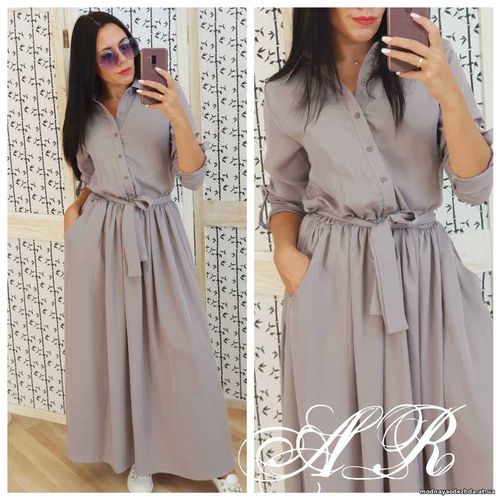 Платье (Фабричный Китай) качество люкс ткань шелковистый коттон размер