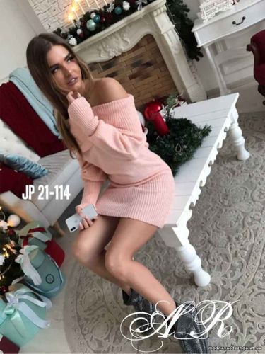 Туника хомут(Фабричный Китай) ткань вязка шерсть+акрил размер универса