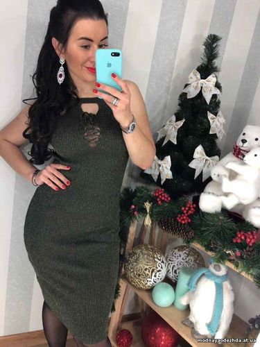 НОВОГОДНЕЕ ПРЕДЛОЖЕНИЕ ЭФФЕКТНОЕ ОБЛЕГАЮЩЕЕ ПЛАТЬЕ ИЗ ТОНКОГО «ДЫШАЩЕГ