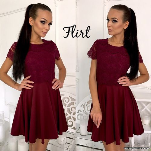 Платье « Анфиса» 42-44 Дайвинг + французское кружево Цена: 250 грн.