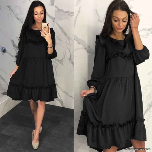 Платье свободного кроя с рюшами Цена 460 грн. Ткань шёлк Размер универ Платье свободного кроя с рюшами Цена 460 грн. Ткань шёлк Размер универ