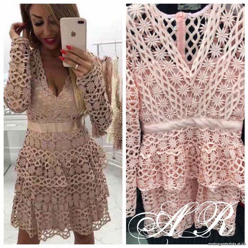 Платье (Фабричный Китай) ткань набивной гипюр размер m (42/44) и l (44 Платье (Фабричный Китай) ткань набивной гипюр размер m (42/44) и l (44