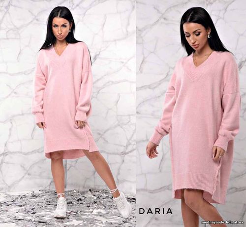 Платье оверсайз. Турция!!! Вязка - 75% акрил, 17% полиэстер, 8% элите.