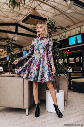 Платье «Лейла « Ткань бархатный замш на дайвинге 930 грн. Размер 42 и