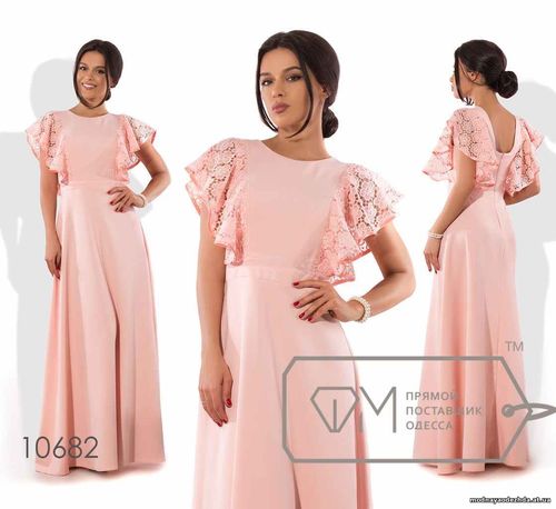 Цена: 970грн Размеры: S, M, L, XL Ткань: плательный креп+кружево Длина
