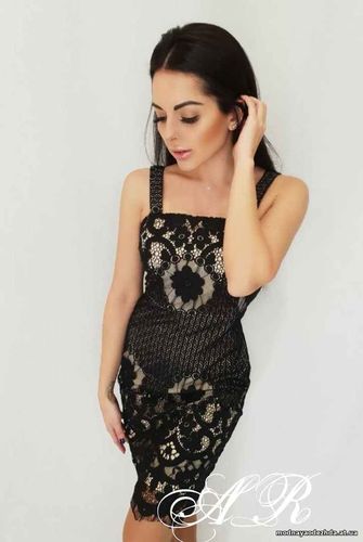 Платье (Фабричный Китай) качество люкс ткань набивное кружево сзади зм