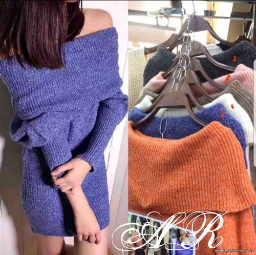 Туника хомут(Фабричный Китай) ткань вязка шерсть+акрил размер универса