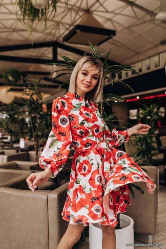 Платье «Stileo маки« 650 грн. Размер 42-46 Ткань креп шелк Длина 85 см