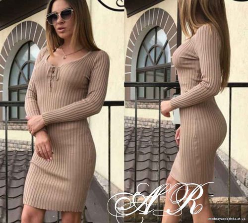 Платье (Фабричный Китай) ткань трикотаж резинка размер универсальный 4