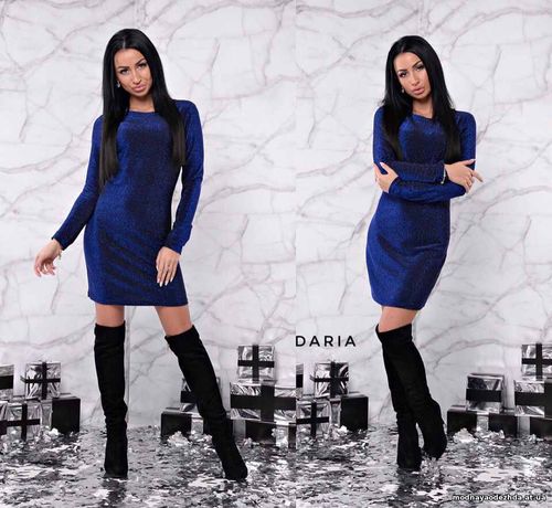 Платье. Ткань - трикотаж люрекс. Длина - 81-82 см Размеры - С, М 450 г