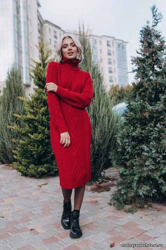 Вязаное Платье « Счастье « 530 грн. Размер с-м Длина 105 см Рукав 64 с