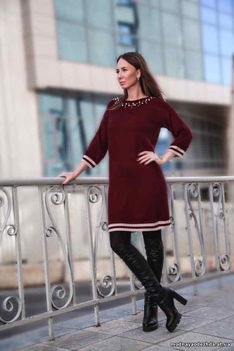 Вязаное платье Невероятно красивая и стильная модель в ней ты точно бу