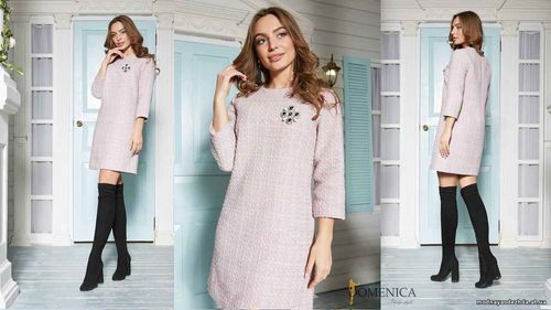 Р 2102 820 грн. Изящное и лаконичное платье, выполненное из твида, о к