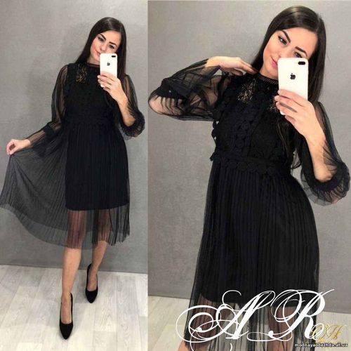 Платье (Фабричный Китай) качество люкс ткань фатин.декор набивное круж