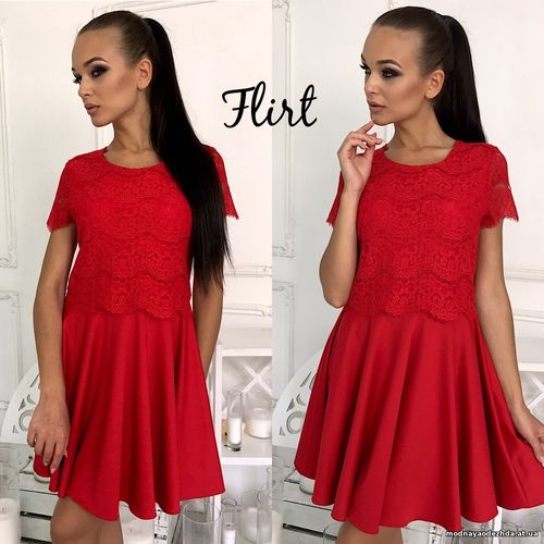 Платье « Анфиса» 42-44 Дайвинг + французское кружево Цена: 250 грн.