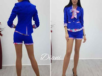 костюм тройка (блуза-пиджак-шорти) . размеры 42,44,46 цвет розовый, эл