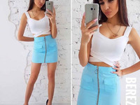 Костюмчик с мини юбочкой Ткань: комтюмка габардин + дайвинг Размер: С