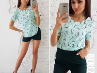 Летний костюмчик Размер: С и М Ткань: штапель + костюмка габардин Цена