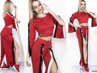 Костюм брюки+топ Модель 1357\ек Ткань: турецкий трикотаж  Декор: н