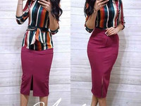 Блуза опт р.С , М Ткань: шёлк  Юбка . опт р.С,М Ткань: джерси Цвет: бо