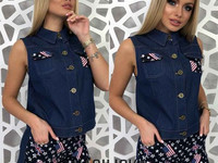 Жилет ткань джинс флаги с и м 560 грн.  Шорты джинс флаги с и м 540 гр