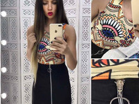 Костюмчик с замшевой юбочкой Размер: С и М Ткань: замш на дайвинге + д