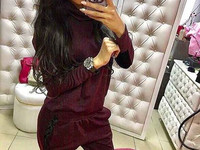 Стильный костюм копия Ck Ткань Ангора софт со вставками из мраморного
