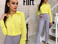 Блуза Цена:430 грн. Размер: 42-44 Ткань: креп-шифон Цвета: лимон, элек