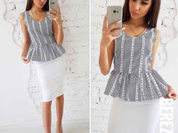 Костюмчик с юбочкой карандаш Размер: С и М Ткань: хлопок + трикотаж ку