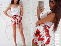 Костюмчик маечка + шортики Ткань: шёлк армани + сатин коттон Размер: С