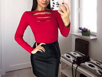 Топ креп дайвинг размеры 42 44 46 черный красный 320 грн. Юбка эко кож