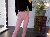 25 Стильный комплект: брюки карго + теплый гольфик Размер: С и М Ткань
