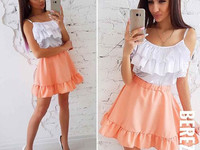 Костюмчик с шелковой маечкой Размер: С и М Ткань: костюмка габардин +